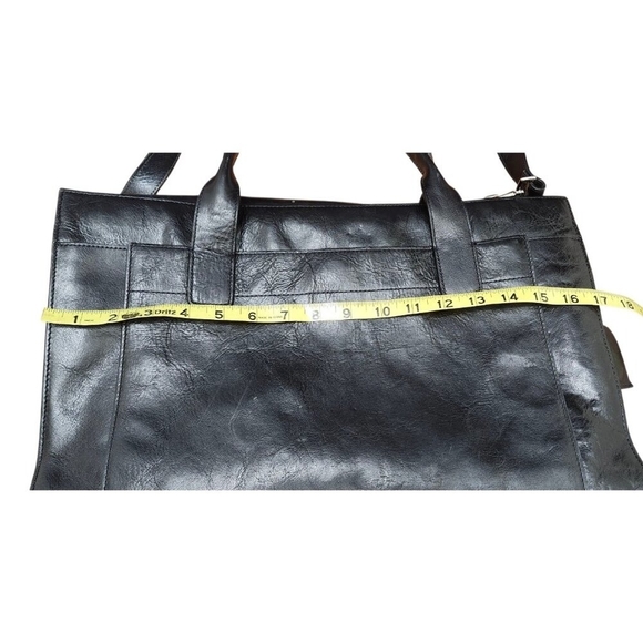 Wilsons Leather Pelle Studio Black Business Briefcase Laptop Handbag - Picture 13 of 16